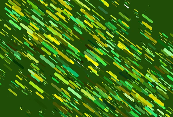 Light Green Yellow Vector Backdrop Long Lines — Stock Vector