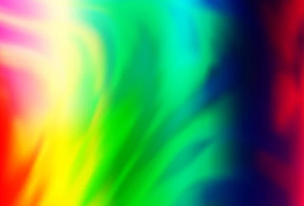ライトマルチカラー 抽象線のレインボーベクトルテンプレート — ストックベクタ