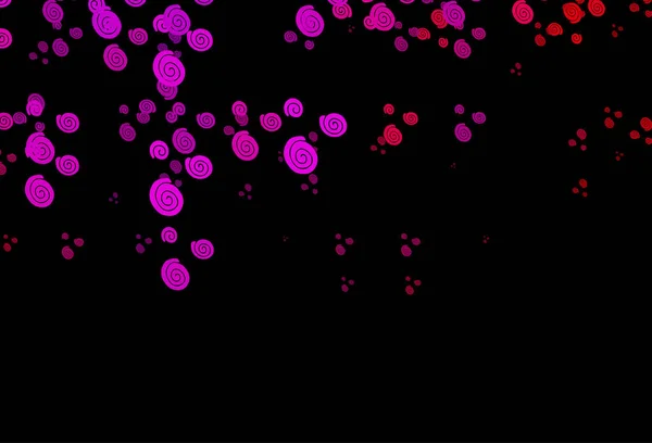 Modèle Vectoriel Violet Foncé Rose Avec Des Formes Bulles — Image vectorielle