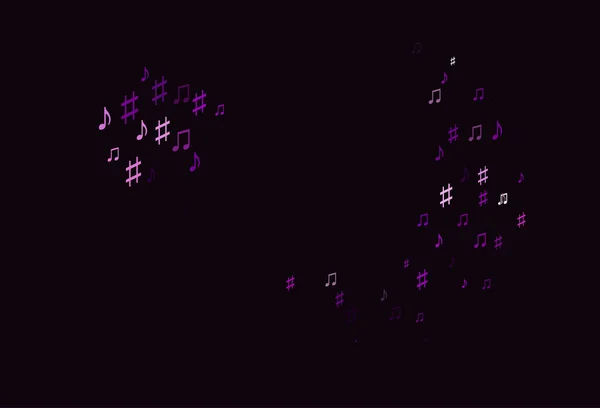 Світло Фіолетовий Векторний Фон Музичними Символами — стоковий вектор