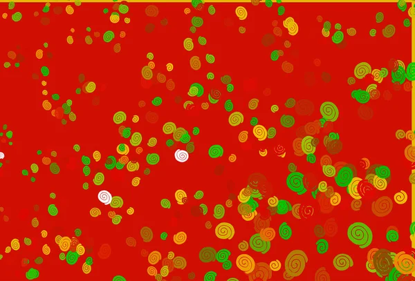 ライトグリーン抽象的な線で赤ベクトル背景 — ストックベクタ