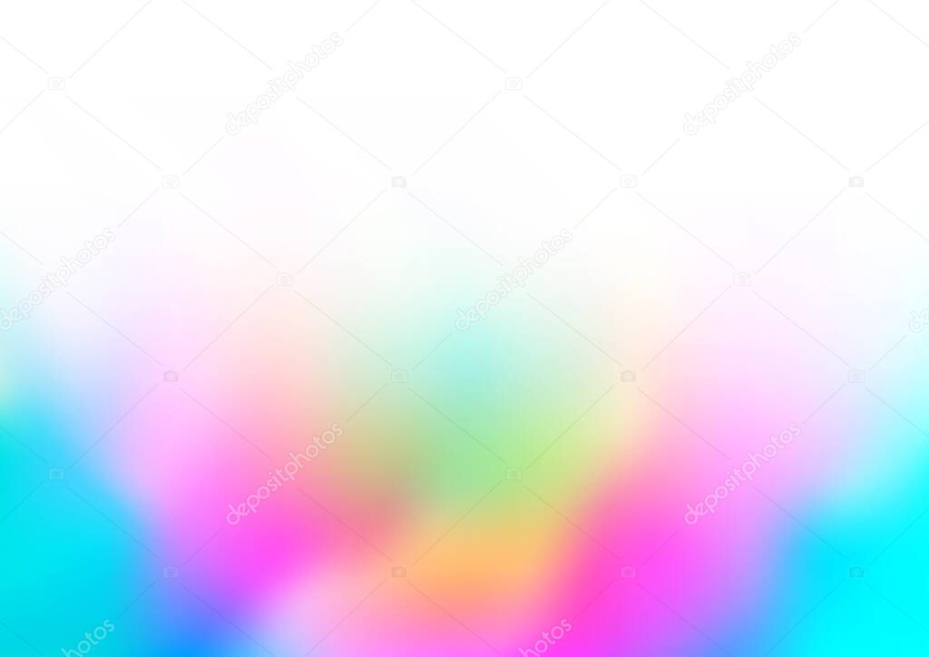 Bright colorful backdrop with gradient. Vector illustration with abstract blurred shapes. 