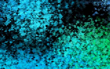 Üçgenler parlak ton renkleriyle yüzeye çıkar. Belirsiz soyut çizimler ve gradyan. İşiniz için yepyeni bir tasarım.  