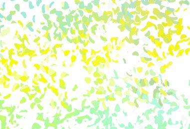 Açık Yeşil, soyut şekilli sarı vektör arkaplanı.