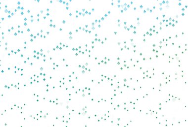 Açık Mavi, kart elemanları ile yeşil vektör düzeni.