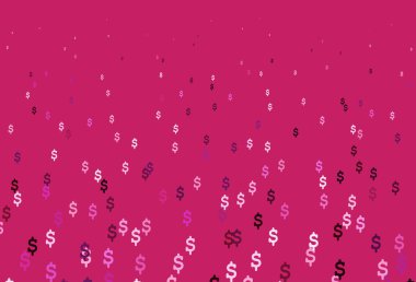 Bankacılık sembollü Açık Pembe vektör düzeni.