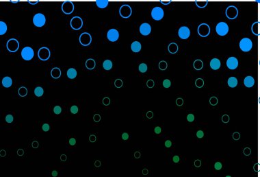 Koyu mavi, küreli yeşil vektör deseni.