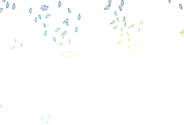Bleu Clair Motif Doodle Vectoriel Jaune — Image vectorielle