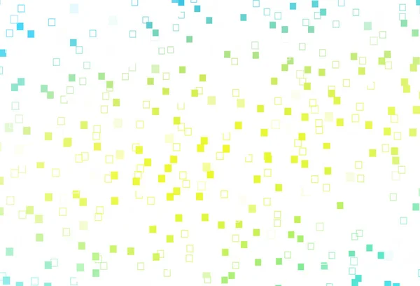 Bleu Clair Fond Vectoriel Jaune Avec Lignes Rectangles — Image vectorielle
