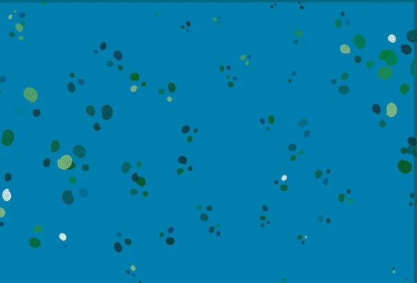 Hellblaues Grünes Vektormuster Mit Gebogenen Bändern — Stockvektor