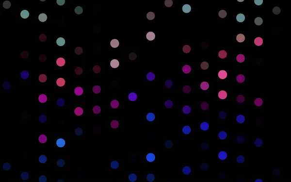 Vector Black Backdrop Dots Illustration Set Abstract Circles — Stock Vector