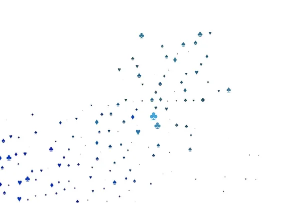 Jasnoniebieski Wzór Wektora Symbolami Pokera — Wektor stockowy