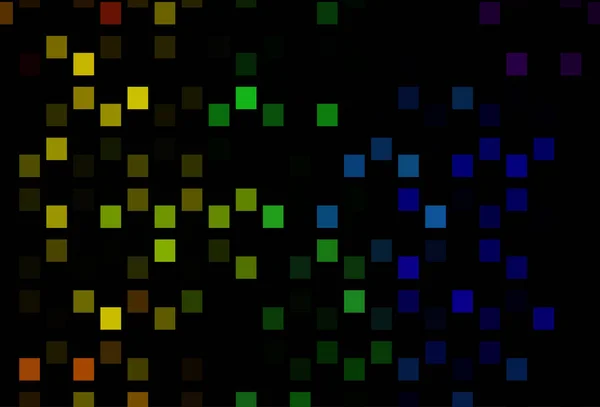 Dark Multicolor Sfondo Arcobaleno Vettoriale Con Linee Rettangoli — Vettoriale Stock