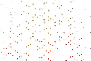 Açık Yeşil, Kart elemanları ile kırmızı vektör düzeni.