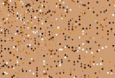 Kart elemanlarıyla Açık Turuncu vektör düzeni.