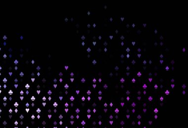 Koyu pembe, iskambil kağıtlarıyla mavi vektör dokusu.