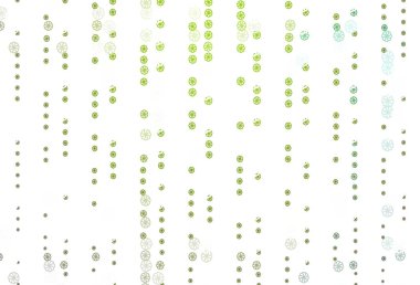 Açık yeşil, renkli kar taneleri olan sarı vektör dokusu.