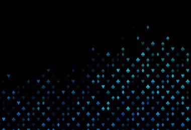 Poker sembollü koyu mavi vektör şablonu.