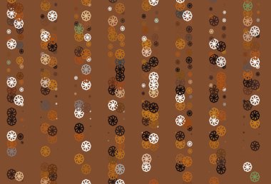 Parlak kar taneleriyle Açık Turuncu vektör düzeni.