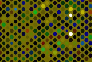 Noktalı vektör arkaplanı. Belirli soyut çemberlerle illüstrasyon. Web siteleri için desen