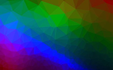 Üçgen sembollü renkli ve soyut bir illüstrasyon. Yepyeni tasarım