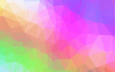 Üçgen sembollü renkli ve soyut bir illüstrasyon. Yepyeni tasarım