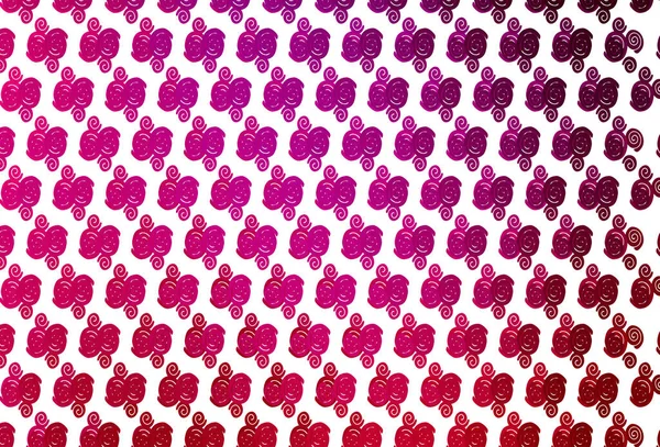 Nahtloses Muster Mit Rosa Und Lila Blüten — Stockvektor
