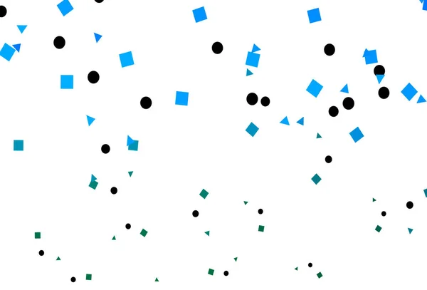 Світло Блакитний Зелений Векторний Фон Трикутниками Колами Кубами — стоковий вектор