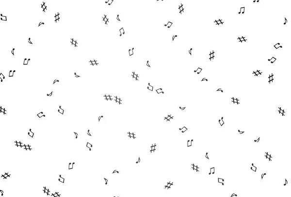 Fond Vectoriel Noir Clair Avec Symboles Musicaux — Image vectorielle
