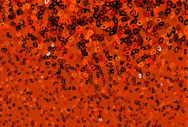 Dark Orange Vector Background Bubbles — Stock Vector