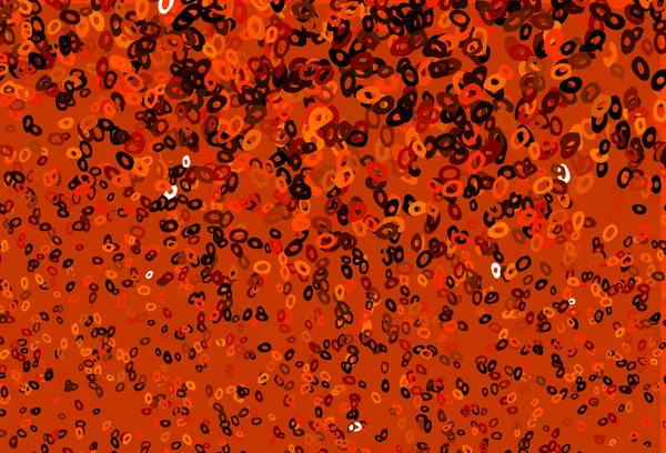 Fondo Vector Naranja Oscuro Con Burbujas — Vector de stock