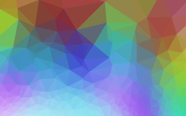 Üçgen sembollü renkli ve soyut bir illüstrasyon. Yepyeni tasarım