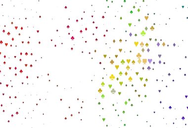 Işık Çokrenkli, kart elementleriyle Gökkuşağı vektör düzeni.