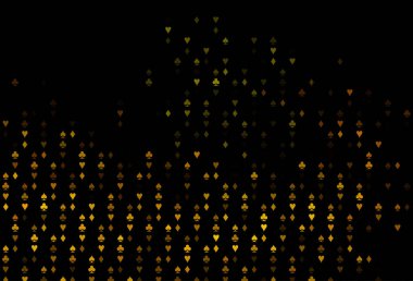 Koyu sarı, kart işaretli turuncu vektör arkaplanı.