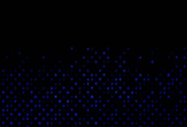 Poker sembollü koyu mavi vektör şablonu.