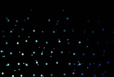 Üçgenli, daireli, küplü koyu mavi vektör arkaplanı.