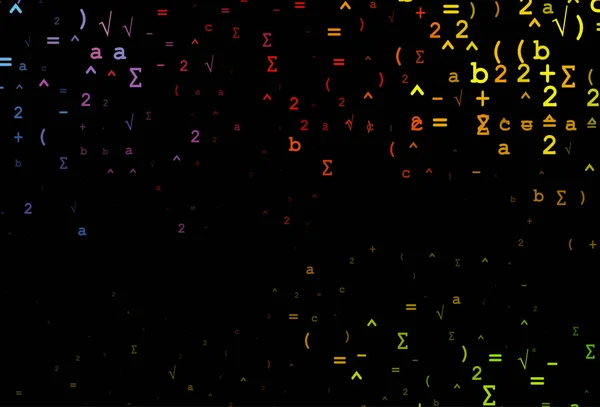 Dark Green Red Vector Background Digit Symbols — стоковий вектор