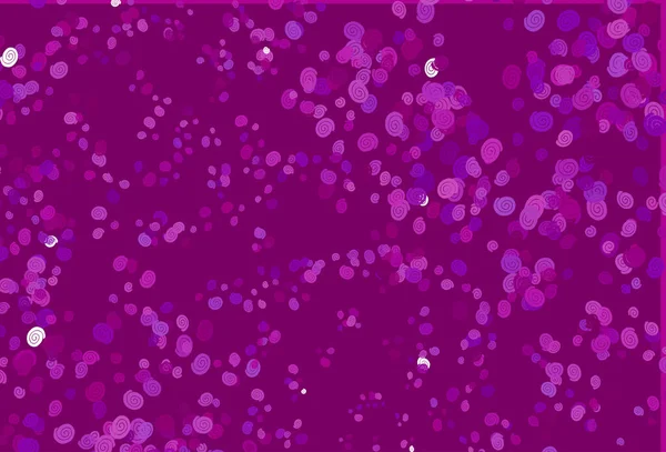 Luz Patrón Vectorial Púrpura Con Círculos Curvos — Vector de stock