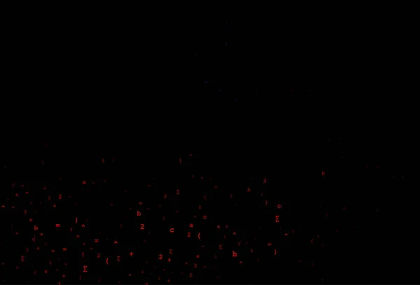 Dunkelblaue Rote Vektorhülle Mit Mathematischen Elementen — Stockvektor