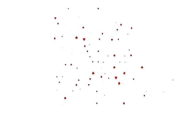 Lichtrood Vector Patroon Met Symbool Van Kaarten — Stockvector