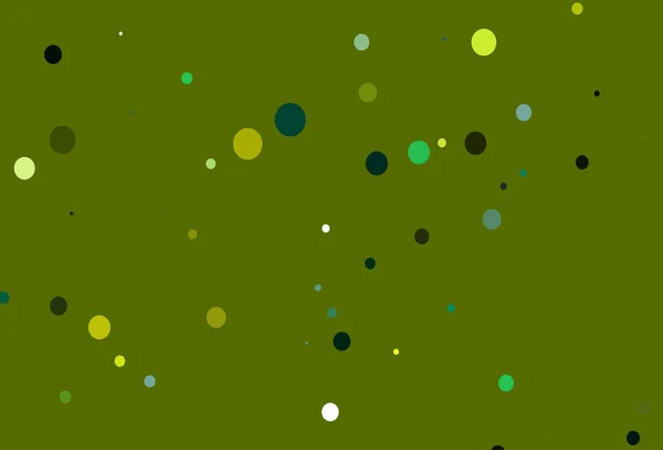 Light Green Yellow Vector Layout Circle Shapes — Stock Vector