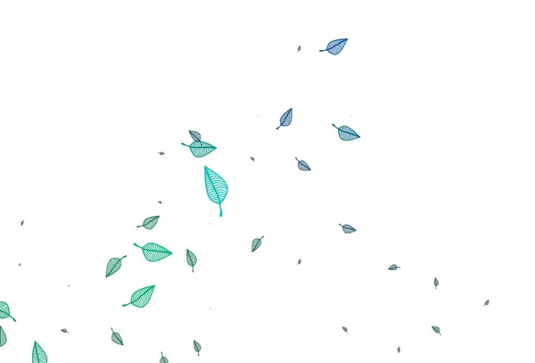 Bleu Clair Texture Vectorielle Verte Doodle — Image vectorielle