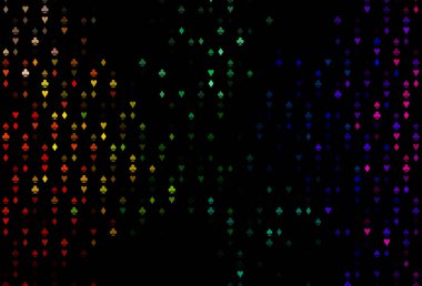 Koyu Çokrenkli, kart işaretli Gökkuşağı vektör arkaplanı.