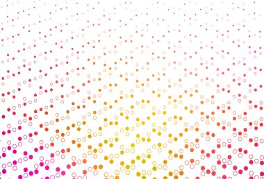 Açık Pembe, daireli sarı vektör şablonu.