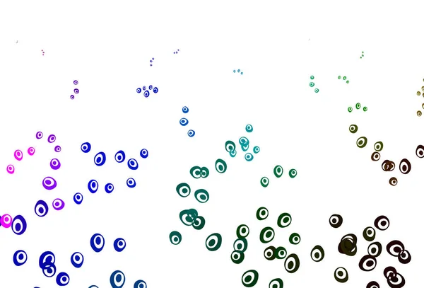 Ljus Flerfärgad Rainbow Vektor Bakgrund Med Bubblor — Stock vektor