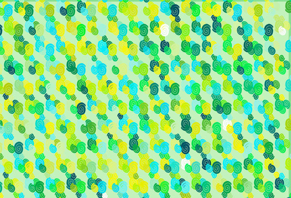 Light Blue, Yellow vector pattern with lamp shapes.