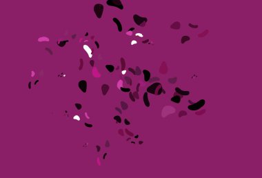 Açık Pembe, Memphis şekilli Mavi vektör şablonu.