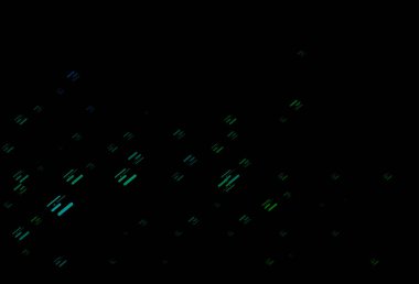 Koyu mavi, tekrarlanan çubuklu yeşil vektör şablonu.