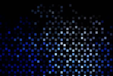 Kristaller ve dikdörtgenlerle koyu mavi vektör deseni.