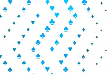 Açık Mavi, yeşil vektör örtüsü ile kumar sembolleri.